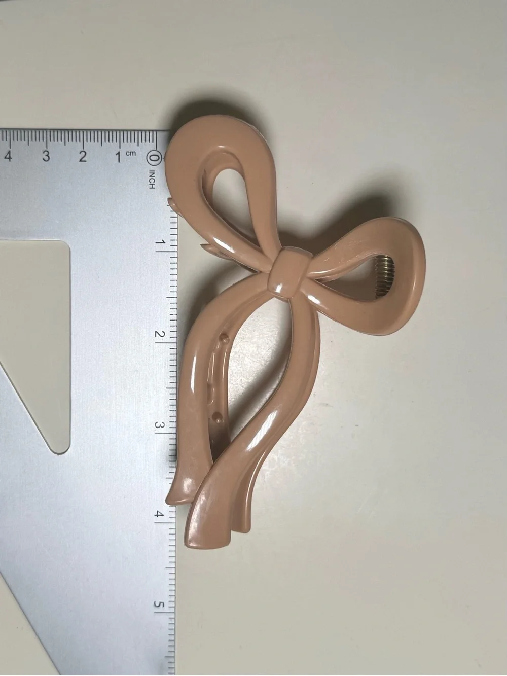 Stylish Bow Hair Clip for Women Plastic unique tan color Hairstyle Ponytail Bun